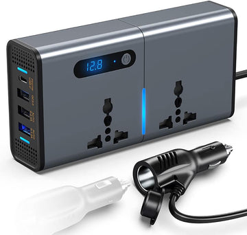 Car Power Inverter, DC 12/24V to 220V AC Car Inverter