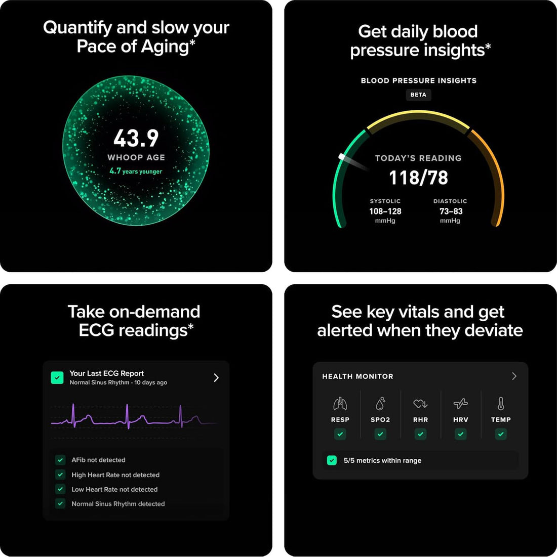 WHOOP 5.0/MG Activity Tracker - 12 Month Membership - Health and Fitness Wearable – 24/7 Activity and Sleep Tracker